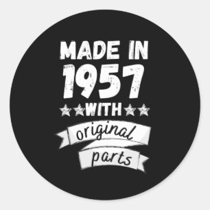 Sticker Rond fabriqués en 1957 avec pièces d'origine,