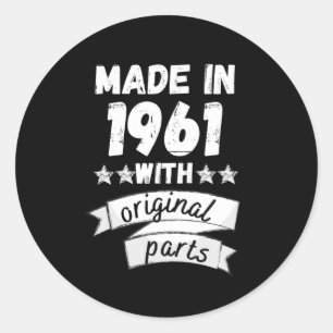 Sticker Rond fabriqués en 1961 avec pièces d'origine,