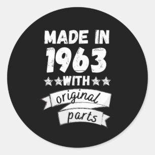 Sticker Rond fabriqués en 1963 avec pièces d'origine,