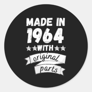 Sticker Rond fabriqués en 1964 avec pièces d'origine,