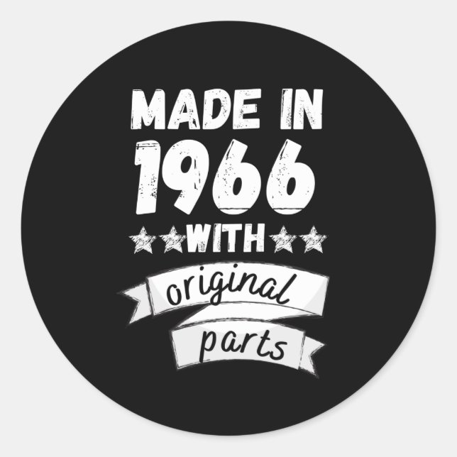 Sticker Rond fabriqués en 1966 avec pièces d'origine, (Devant)