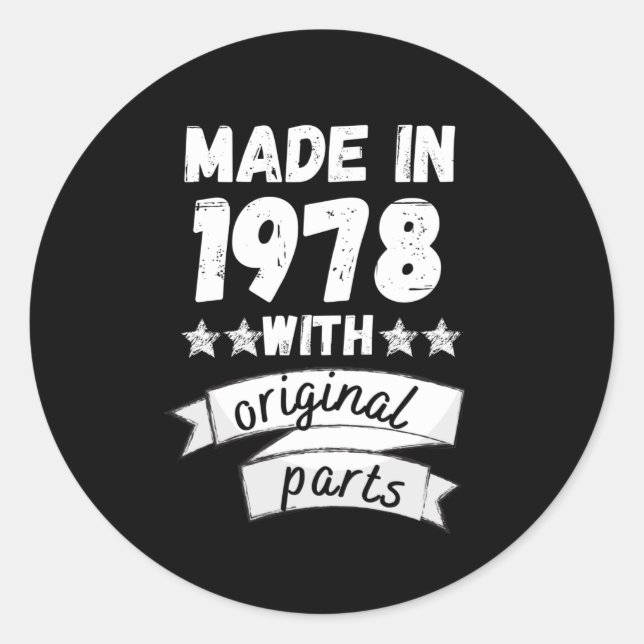 Sticker Rond fabriqués en 1978 avec des pièces d'origine, (Devant)