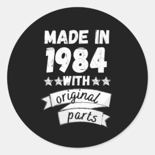 Sticker Rond fabriqués en 1984 avec pièces d'origine,