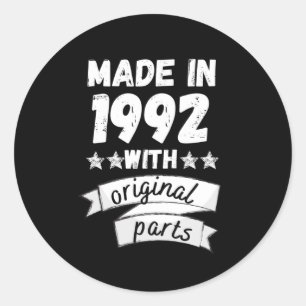 Sticker Rond fabriqués en 1992 avec pièces d'origine,