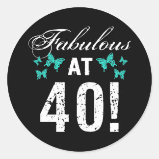 Sticker Rond Fabuleux 40e anniversaire