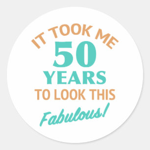 Sticker Rond Fabuleux 50e anniversaire