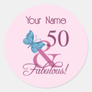 Sticker Rond Fabuleux 50e anniversaire