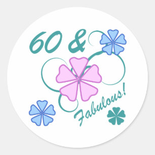 Sticker Rond Fabuleux 60e anniversaire