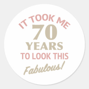 Sticker Rond Fabuleux 70e anniversaire