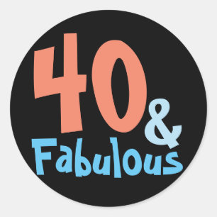 Sticker Rond Fabuleux Black Birthday Party