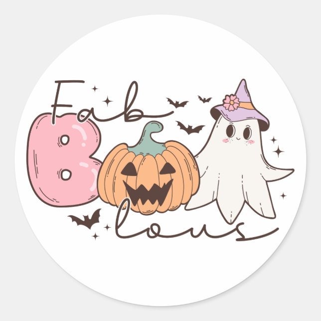 Sticker Rond Fabuleux Halloween (Devant)