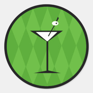 Sticker Rond Fabuleux Martini style Vintage