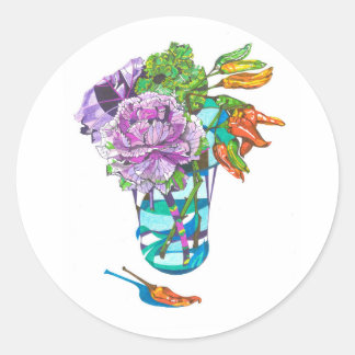Sticker Rond Fabulous Fall Vegetal Bouquet