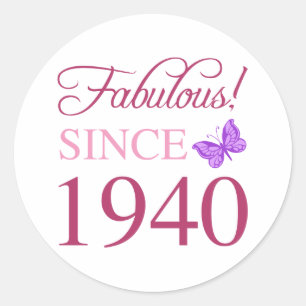 Sticker Rond Fabulous Since 1940