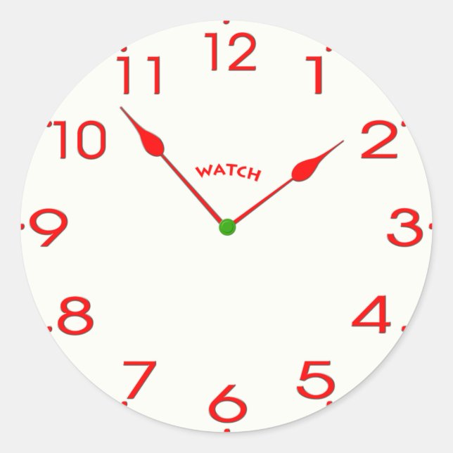 Sticker Rond face_01 de l'horloge (Devant)