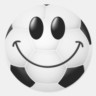 Sticker Rond Face de balle de football