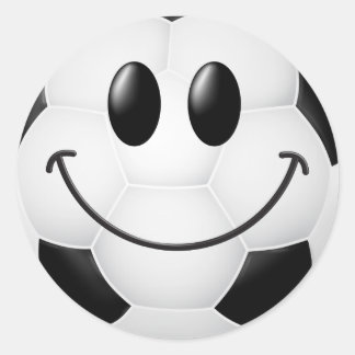 Sticker Rond Face de balle de football