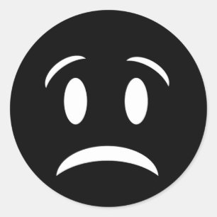 STICKER ROND FACE DE FROWNIE