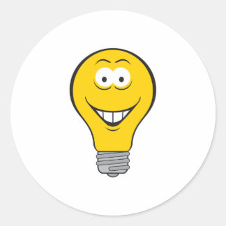 Sticker Rond Face de l'ampoule