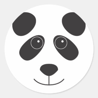 Sticker Rond Face de l'ours Panda
