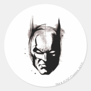 Sticker Rond Face dessinée Batman