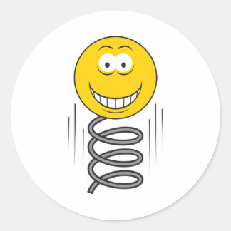 Sticker Rond Face du ressort rebondissant