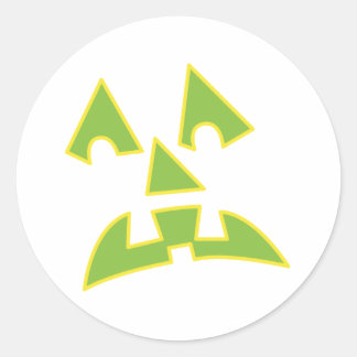 Sticker Rond Face jack-o-lanterne des yeux citrouilles