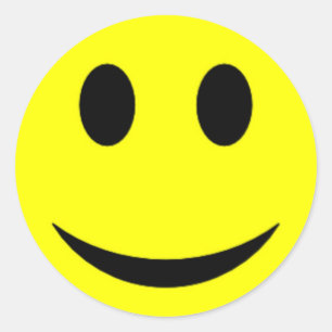 Sticker Rond Face jaune originale
