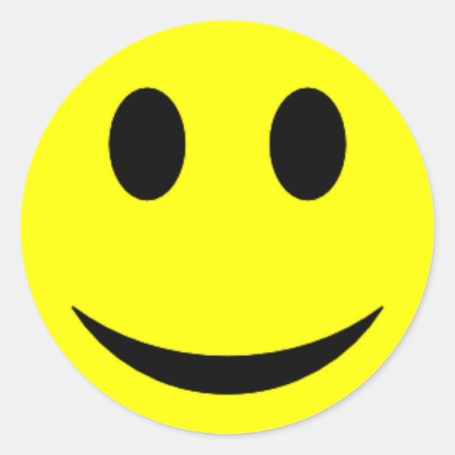 Sticker Rond Face jaune originale (Devant)