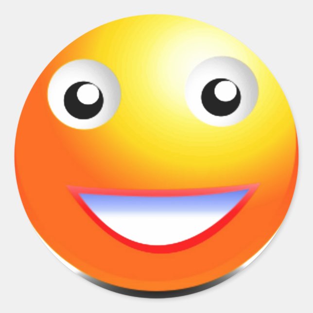 Sticker Rond Face orange et jaune (Devant)
