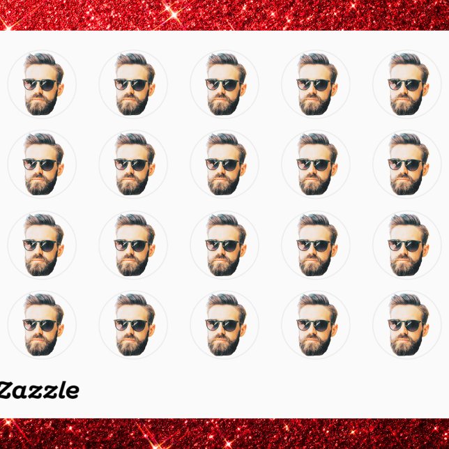 Sticker Rond Face personnalisée (Créateur téléchargé)