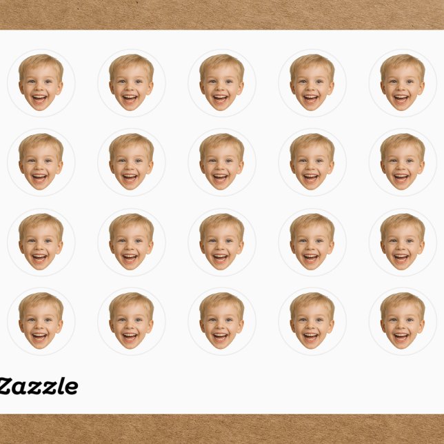 Sticker Rond Face personnalisée (Créateur téléchargé)