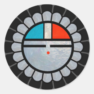Sticker Rond Face solaire Zuni
