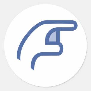 Sticker Rond facebook POKE me