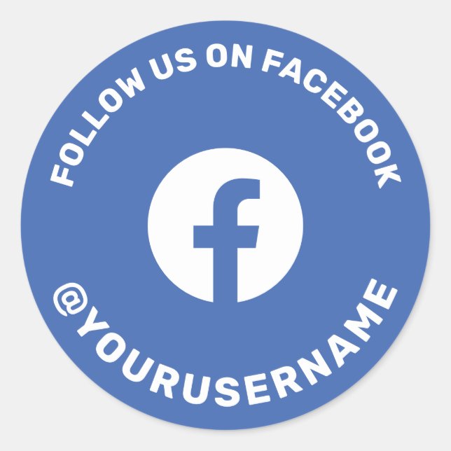 Sticker Rond Facebook social media marketing emballage étiquett (Devant)