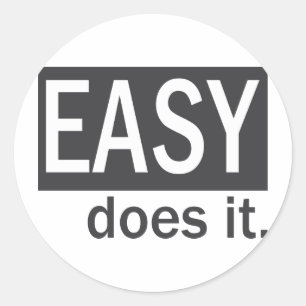 Sticker Rond Facile le fait Drk Gry/blanc