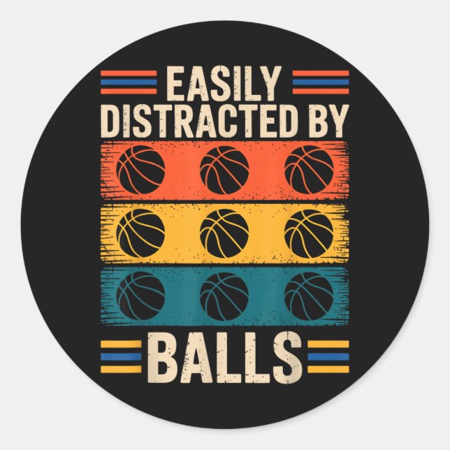 Sticker Rond Facilement distrait (Devant)