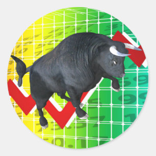 Sticker Rond Facturation du marché Bull