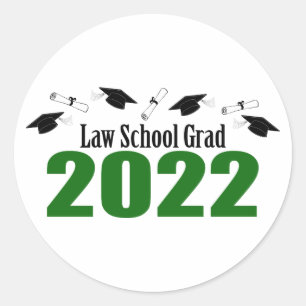 Sticker Rond Faculté De Droit De 2022 Casquettes Et Diplômes (V