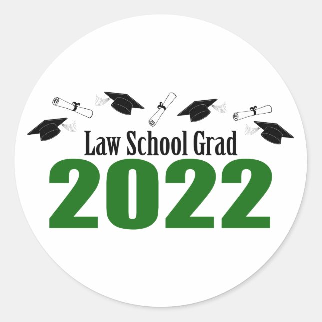 Sticker Rond Faculté De Droit De 2022 Casquettes Et Diplômes (V (Devant)