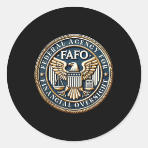 Sticker Rond Fafo Agence Fédérale De Contrôle Financier