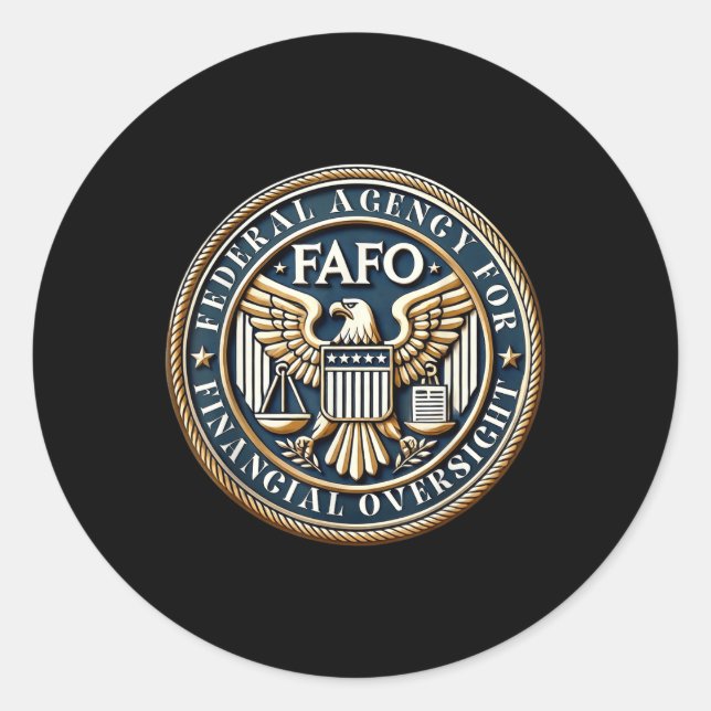 Sticker Rond Fafo Agence Fédérale De Contrôle Financier (Devant)