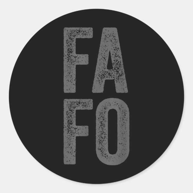 Sticker Rond Fafo Pour Découvrir (Devant)