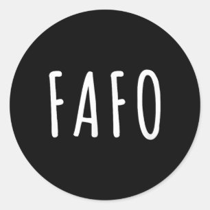 Sticker Rond Fafo Trump, Donald Trump Fafo