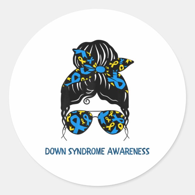 Sticker Rond Faible risque de syndrome (Devant)