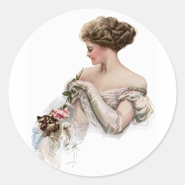 Sticker Rond Fair Maiden Teintures a Kitten (Devant)