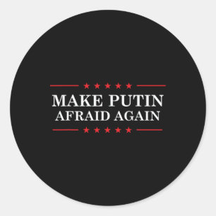 Sticker Rond Faire à nouveau peur à Poutine - Soutenir l'Ukrain