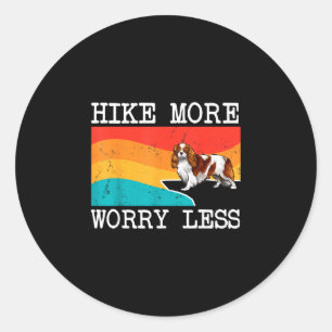 Sticker Rond Faire de la randonnée plus s'inquiéter moins caval