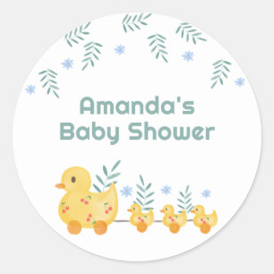 Sticker Rond Faire doudou doudou Cerise Maman Canard Baby Showe