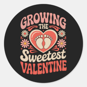 Sticker Rond Faire grandir la Saint-Valentin la plus douce par